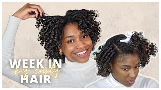 A Week In My Purple Perm Rod Set | Natural Hair Nighttime Routine!