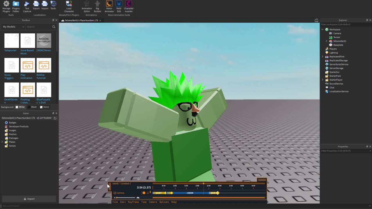 Animation Plugin Test Youtube - youtube roblox moon suite plugin. 