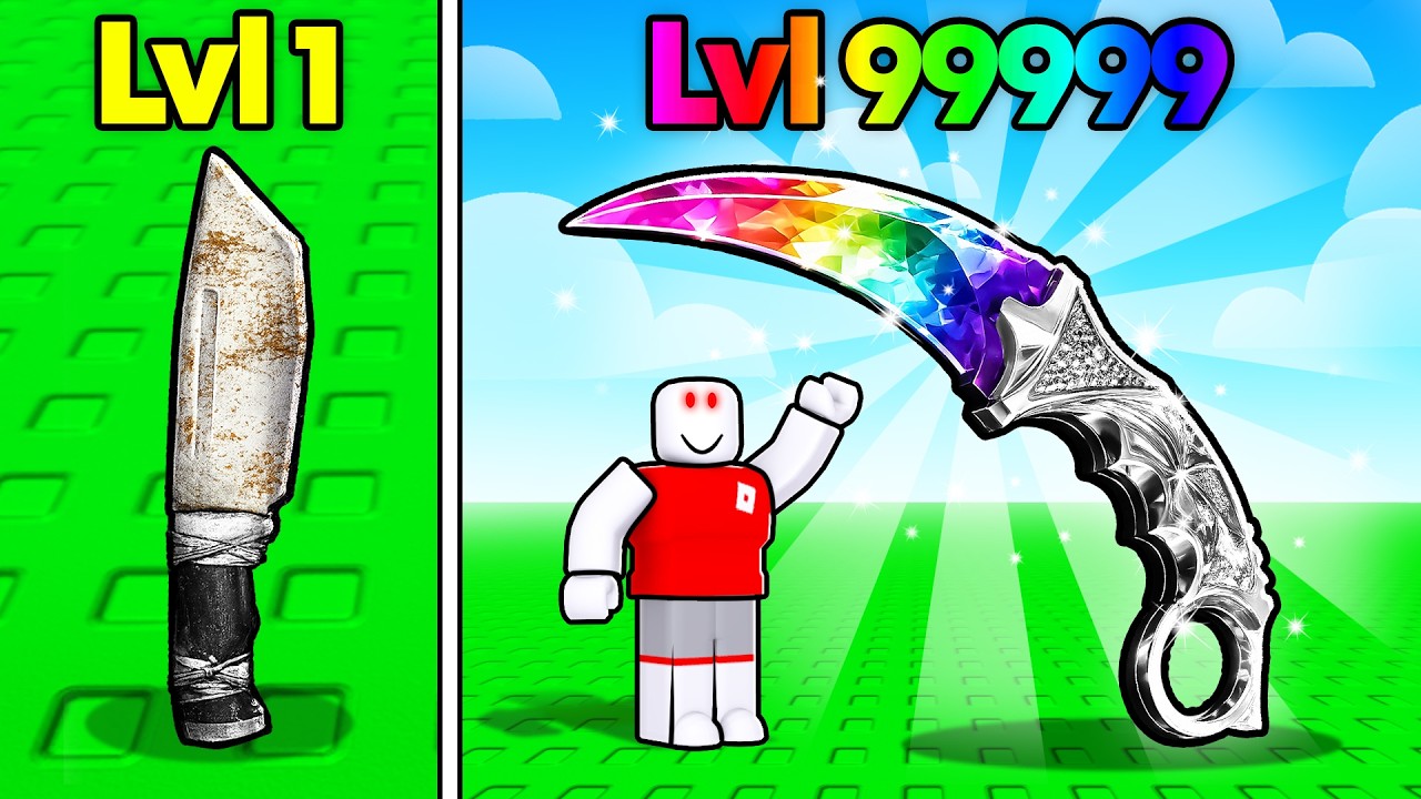 I Got The RAREST KNIFE in Roblox KNIFE FARM..