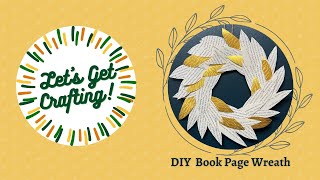 DIY Book Page Wreath