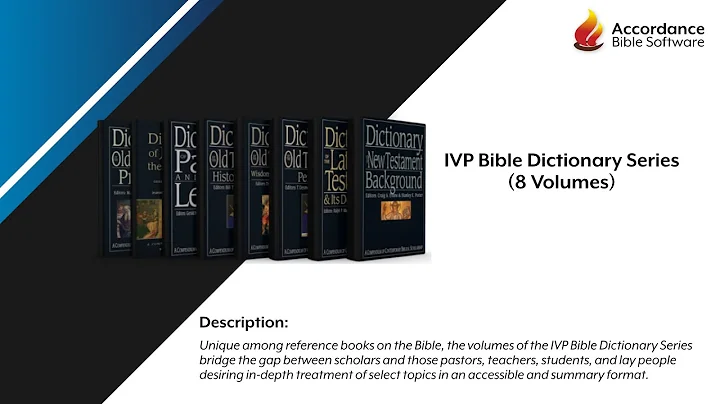 IVP Bible Dictionary Series (8 Volumes) Product Overview