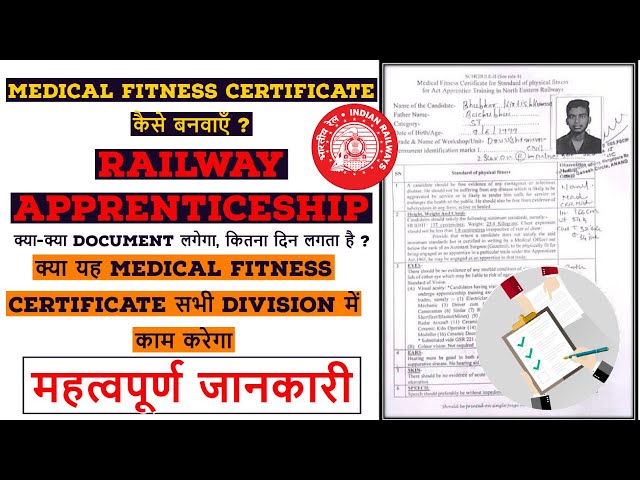 Railway Apprentice Medical Fitness Certificate Performa ‣ Anil Sir ITI