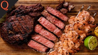 UNBELIEVABLE Surf and Turf STEAK AND SHRIMP | Ft. Kosmos Q