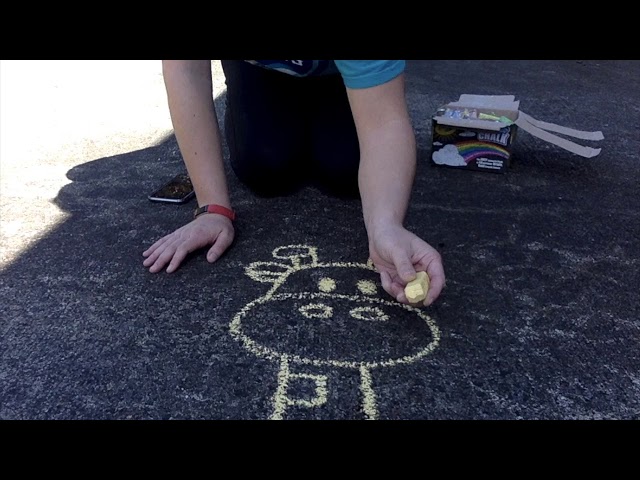 Sidewalk Chalk Art Tutorial: Elephant 