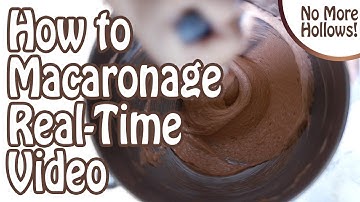 How to Fold Macaron Batter to Prevent Hollows - Real-Time Macaronage Video