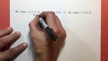 5-7 Point-Slope Form problems #7-12