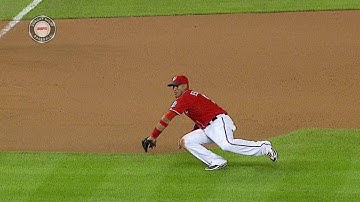 SF@WSH: Escobar stops sharp grounder, throws for out