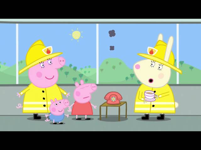 Fire Engine Poppy Peppa Pig_ The Fire Engine: English ESL video lessons