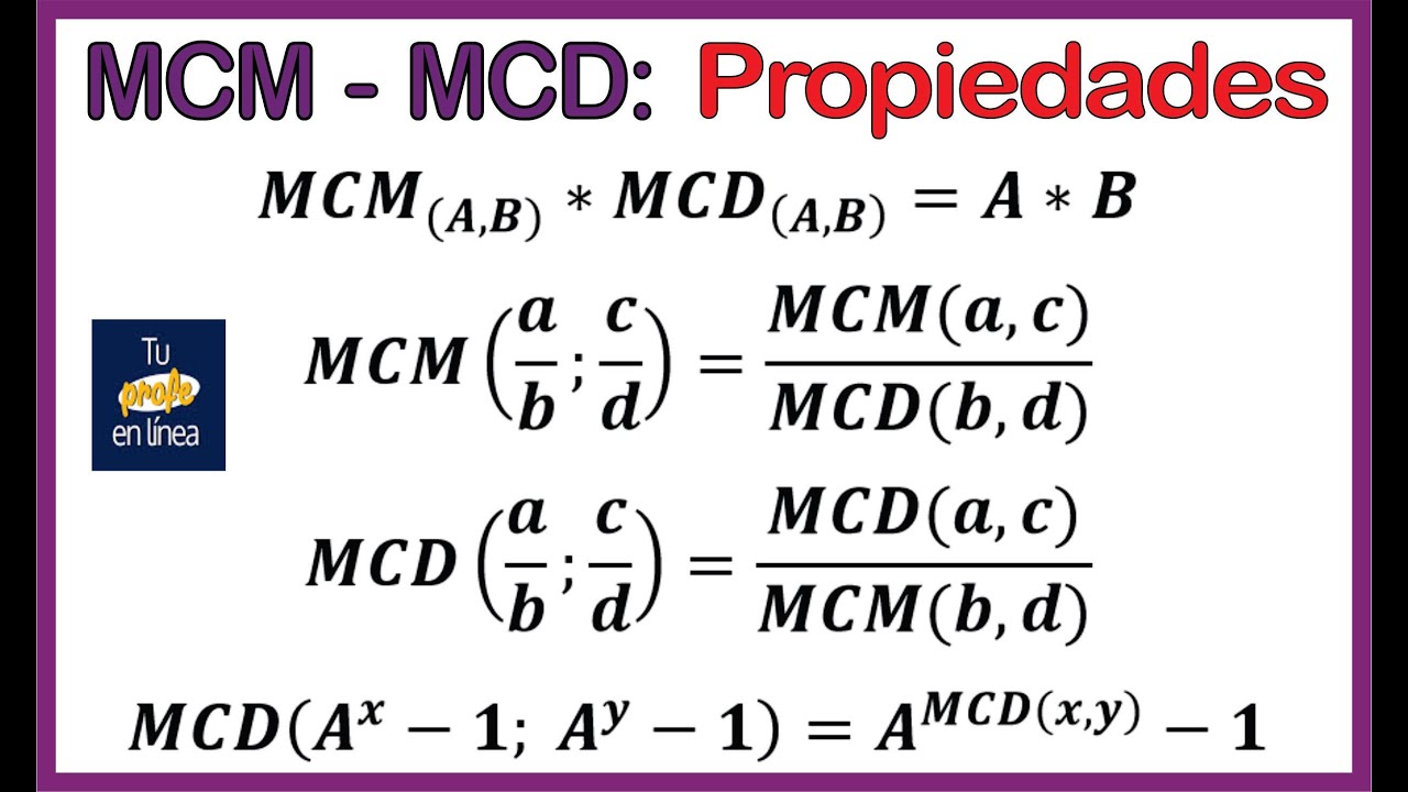 Mcd Y Mcm Propiedades Que Es Y Como Se Calcula El Maximo Comun Images ...