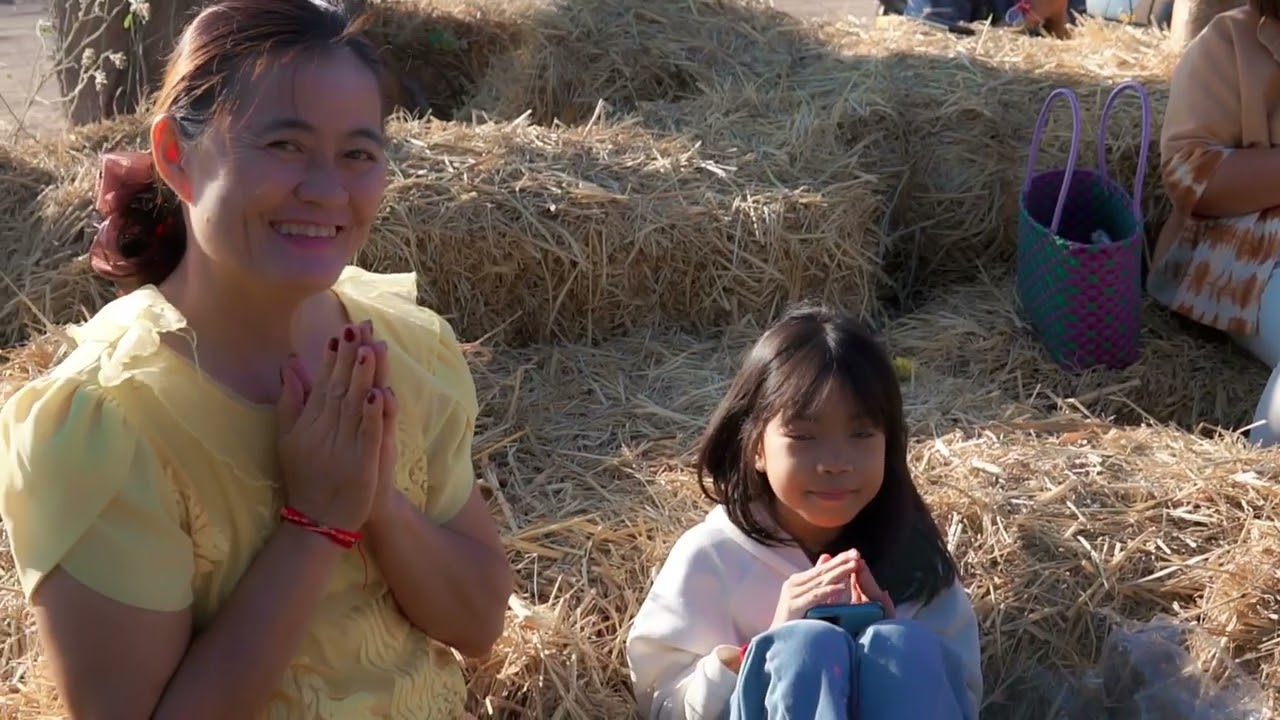 ศิลปินกิ่งฟ้า ธิดาพร จัดงานบุญใหญ่ทำบุญพระ100กว่ารูป #งานทำบุญ 3 โลกธาตุ