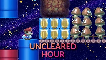 Uncleared Hour: Odd obstacle for a level with no powerups, right? (Mario Maker 2, Switch 2)