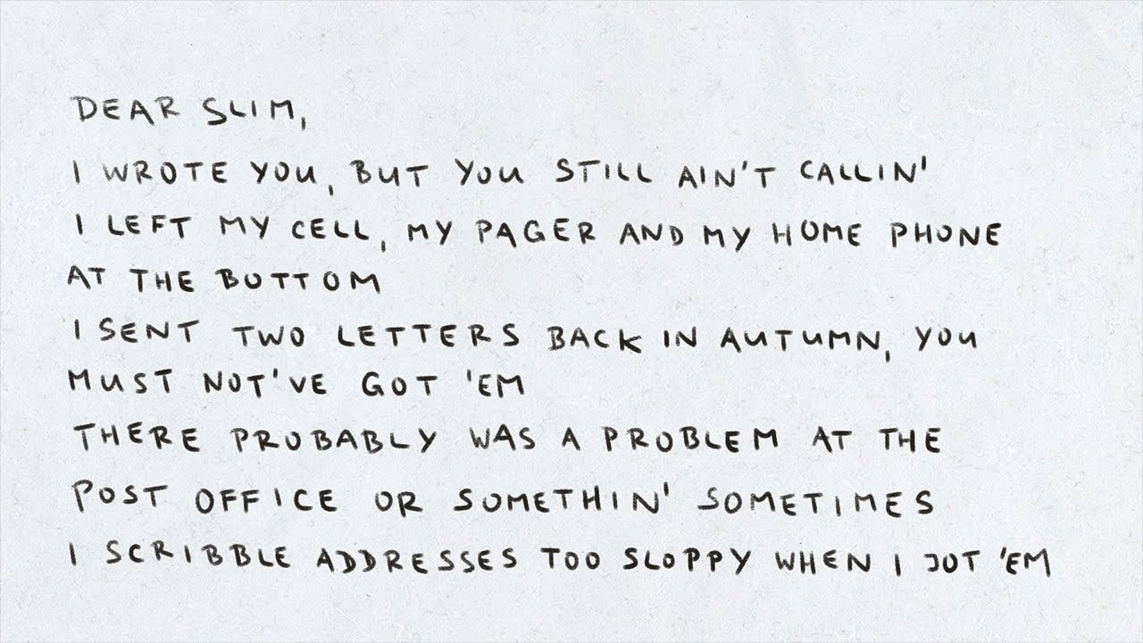 EMINEM - Stan [Lyrics] ft. Dido - YouTube