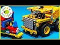 LEGO TECHNIC DUMP TRUCK CONSTRUCTION VEHICLES AND TRAINS!