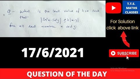 question of the day/Real analysis / Csir net /GATE / Nbhm / IIt JAM / Tifr