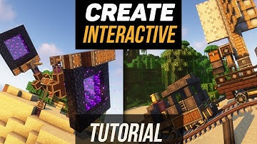 Create Interactive. Новая механика для клееных зданий. Урок 1.18.2 - 1.20.1 (minecraft java)