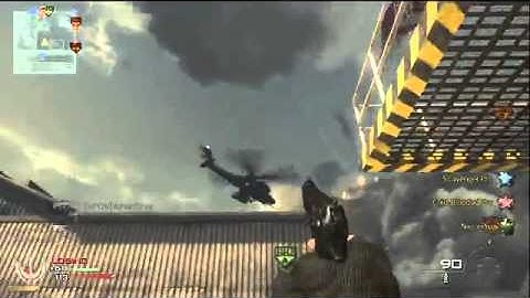 Mw2 throwing knife Took down a Chopper Gunner