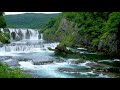 Beautiful waterfall on a flowing river 4k nature sounds waterfall 4k white noise for sleeping