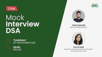 Live Mock Interview DSA