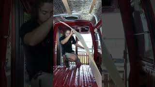 Ceiling day on Big Red #vanbuild #vanlife #camperconversion #microcamper #vanlifeaustralia