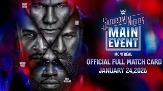 Saturday Nights Main Event Jan.24,2026 Official Video Promo And Match Card