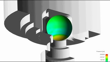 CONVERGE【機能】ボール弁の開閉を考慮した流れ解析事例