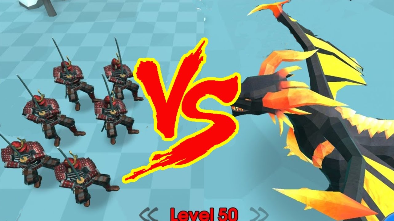 SAMURAI Vs FIRE DRAGON | Epic Battle Simulator 2 #4 - YouTube