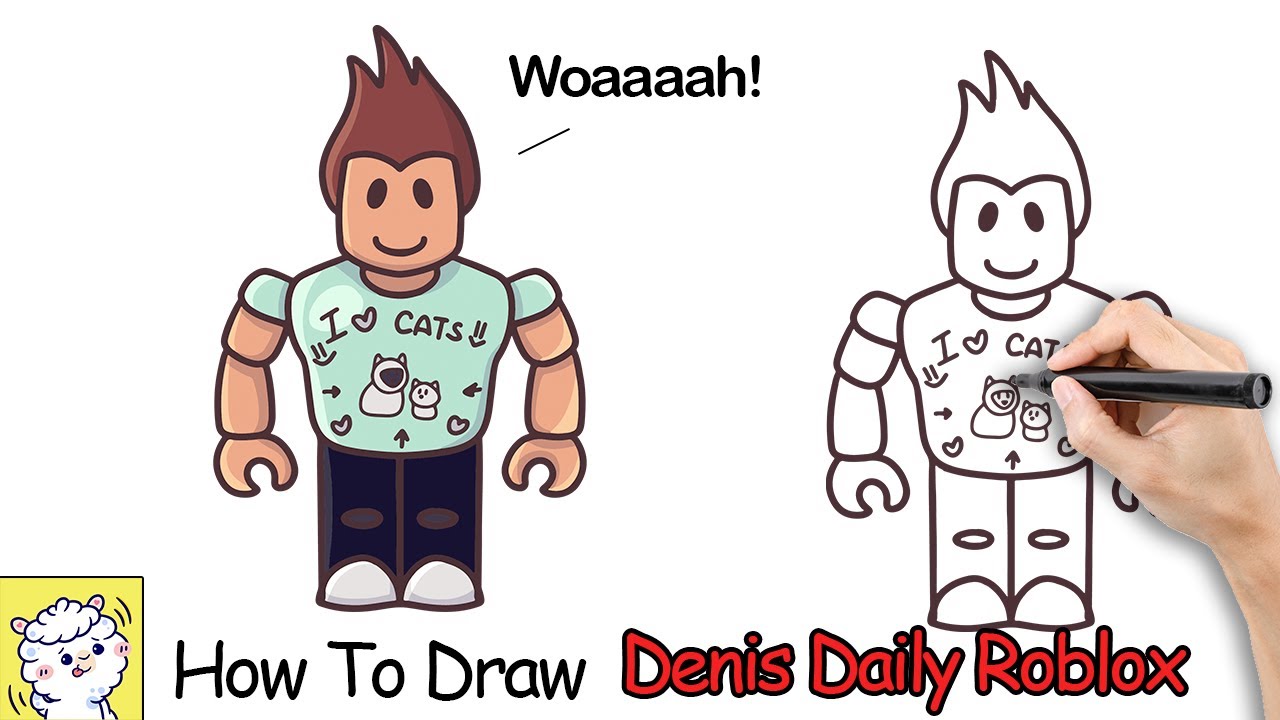 How To Draw Denis Daily From Roblox Easy To Follow - denis daily roblox shirt free