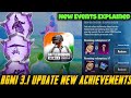 Bgmi 31 update new events new achievements  how to complete skyhigh traveler  wish master
