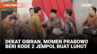 Momen Prabowo Ngobrol Serius Beri Kode Acungkan Dua Jempol Dekat Gibran Usai Rapat | Liputan6
