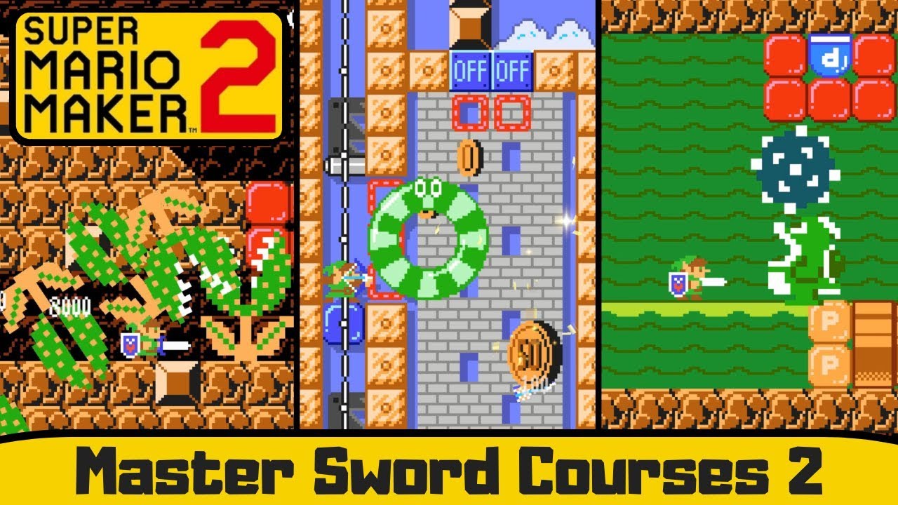 Super Mario Maker 2 - More Awesome Master Sword Courses - YouTube