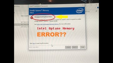 Intel Optane Memory Installing ERROR [SOLVED]