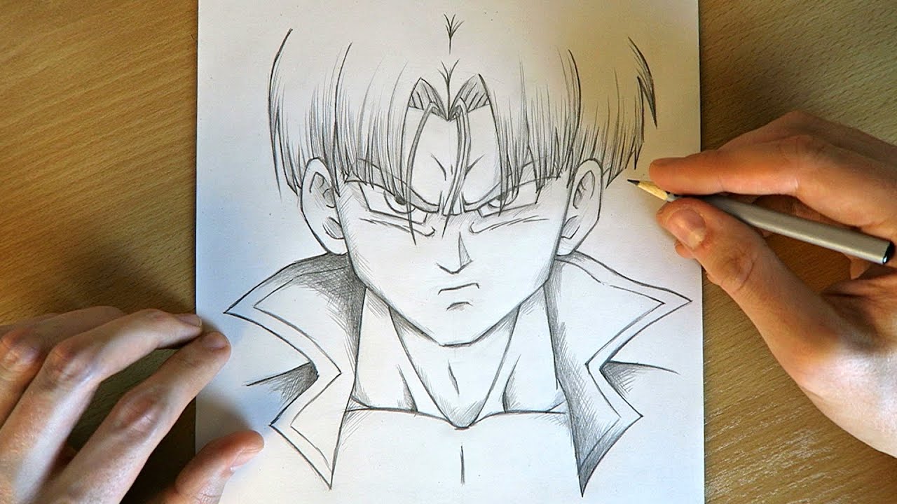 Easy Anime Sketch Drawing How to Draw Trunks DBZ Step by Step