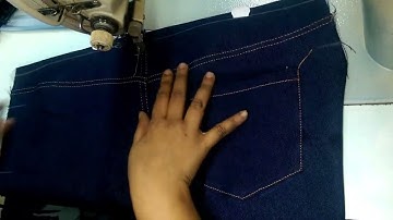 Back Pocket Attach without mark by using Pattern