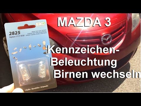 KennzeichenBeleuchtung am Mazda 3 - Wechseln der Birnen - 2825 - W5W 