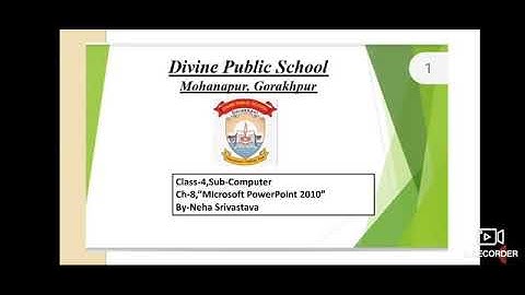 Class-4, Sub-Computer,Ch-8,"Microsoft PowerPoint 2010"