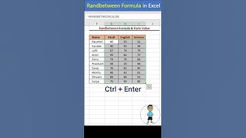 Randbetween Formula and Paste Special in Excel #excel #exceltips #exceltutorial #msexcel #formula