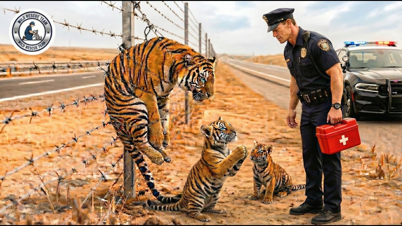 Animal Rescue Man Saves Tiger Trapped in Barbed Wire for Days #34