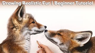 How to Draw Realistic Fur for BEGINNERS | Soft Pastel Fox Tutorial screenshot 5