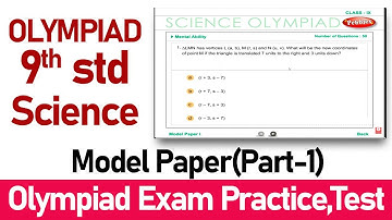 Olympiad 9th Science  | Model Paper(Part-1) | Practice,Test | Olympiad Exam Preparation