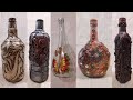 5 IDEIAS DE DECORAÇÃO DE GARRAFAS / Artesanato em garrafas de vidro - @luci buzo  ​
