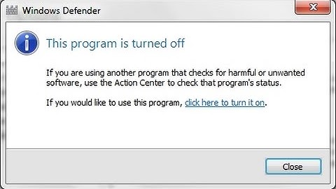 How to turn on/off enable or disable Windows Defender for Windows 8/8.1/10