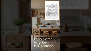 Try this 10-second sketch to render workflow #ai #archviz #interiordesign #3drender #sketchup