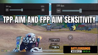 🔥😱 Sensitivity of TPP AIM AND FPP AIM || what is tpp aim and fpp aim sensitivity in Bgmi ||