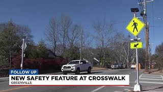New safety feature at school crosswalk in Greenville