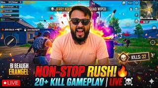NON-STOP RUSH! 🔥 20+ Kill Gameplay | PUBG MOBILE Rank Push Live 💀