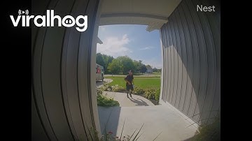 FedEx Driver Dances Up to Doorway || ViralHog