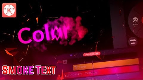How to Make Color Smoke Text Reveal Animation In KineMaster tutorial | Cool Text animation