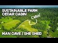 Cabin on 25 ac, Barndominium, Barn house, Sustainable Farm, Man Cave, Real Estate Land for sale