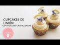 Cupcakes de limón con violetas| en Dulces Bocados