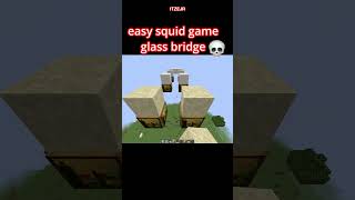 how to make minecraft squid game glass bridge